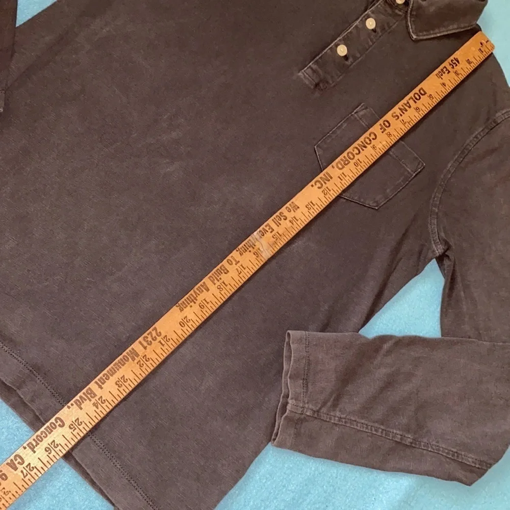 J.CREW / JEANS long sleeve 3 button collar chest pocket charcoal gray NEW size M